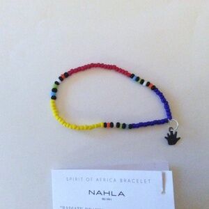 Boho Handmade Beaded African Anklet/Bracelet Colorful Stretch With Charm